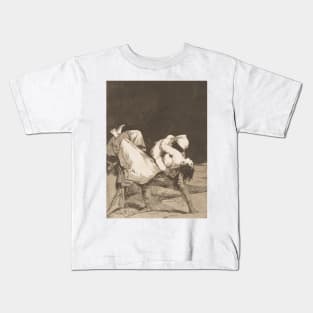 They Carried Her Off! by Francisco Goya Kids T-Shirt